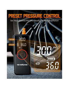 Compresor de Aire Portátil NEVERLAND 25000mAh 180PSI 2