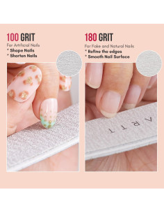 Lima de Uñas Makartt 2pcs Cebra 100/180 Granos Profesional 2