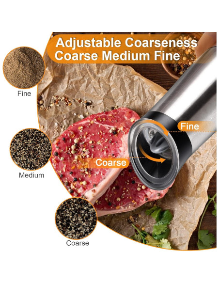 Juego de Molinillos Eléctricos de Sal y Pimienta PAISHENKEJI