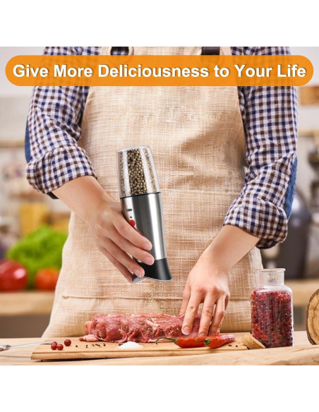 Juego de Molinillos Eléctricos de Sal y Pimienta PAISHENKEJI