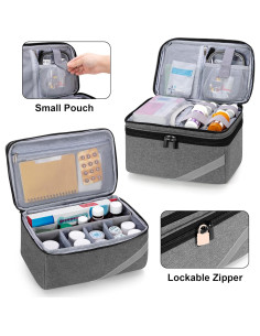Bolsa Organizadora de Medicamentos Trunab Gris 26.9x18x17cm 2