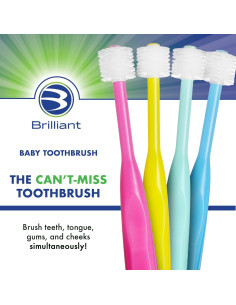 Cepillo de Dientes para Bebés Baby Buddy Azul 0-2 Años Cerdas Suaves 2