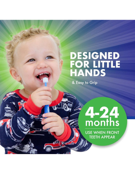 Cepillo de Dientes para Bebés Baby Buddy Azul 0-2 Años Cerdas Suaves