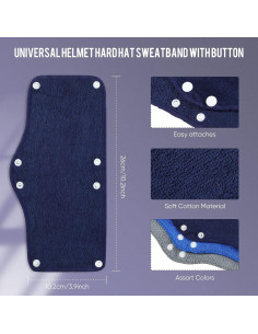 Banda de Sudor para Casco Funtery 12 Piezas Lavable 2