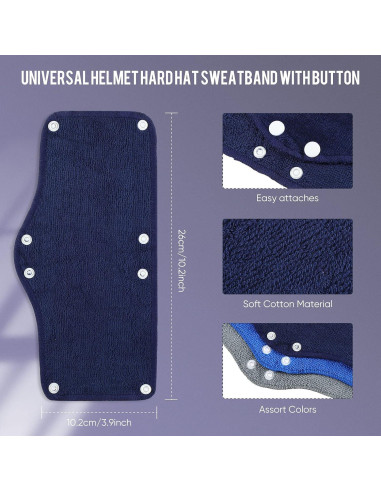 Banda de Sudor para Casco Funtery 12 Piezas Lavable