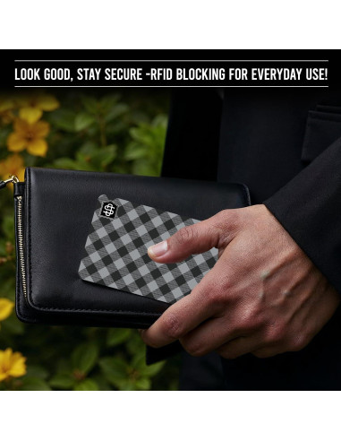 Tarjetas Bloqueadoras RFID Cryptid CS001 - 4 Unidades Cuadros Negros