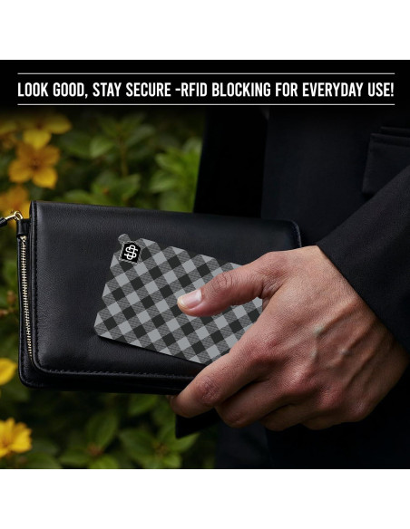 Tarjetas Bloqueadoras RFID Cryptid CS001 - 4 Unidades Cuadros Negros