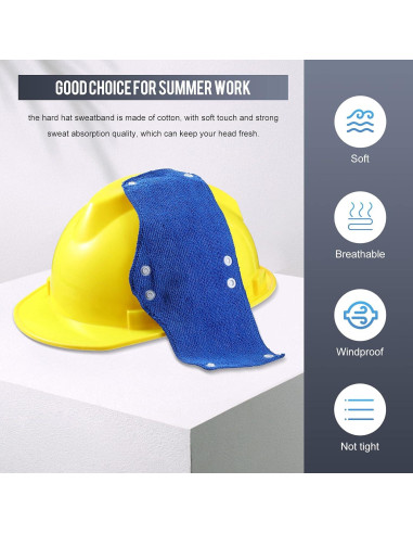 Banda de Sudor para Casco Funtery 12 Piezas Lavable