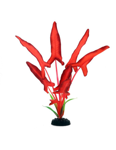 Paquete de 2 Plantas de Acuario de Seda DVHEY 30.48 cm Rojo