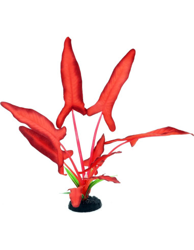 Paquete de 2 Plantas de Acuario de Seda DVHEY 30.48 cm Rojo
