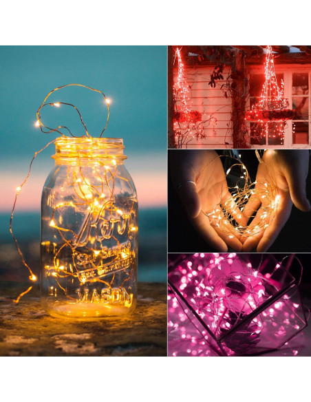 Luces de Hadas LED Brightown 12 Paquete 2.13m 20 LEDs Multicolor