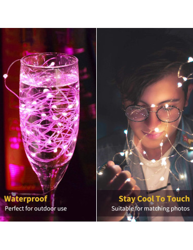 Luces de Hadas LED Brightown 12 Paquete 2.13m 20 LEDs Multicolor