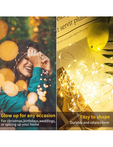 Luces de Hadas LED Brightown 12 Paquete 2.13m 20 LEDs Multicolor