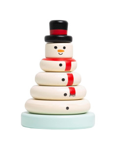 Juego de Juguetes de Apilar Muñeco de Nieve Pearhead - 5 Anillos