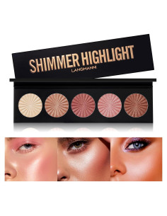 Paleta de Polvo Iluminador LANGMANNI 5 Colores 100g