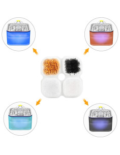 Filtros de Reemplazo para Fuente de Agua para Gatos Wonder Creature - Paquete de 6 2