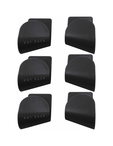 Organizador de Tapa de Olla Ajustable Kemcatui - 6 Pares Negro