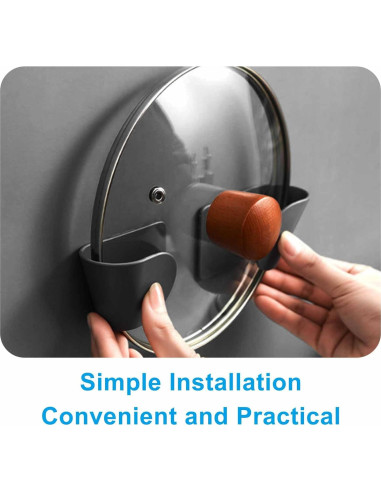 Organizador de Tapa de Olla Ajustable Kemcatui - 6 Pares Negro