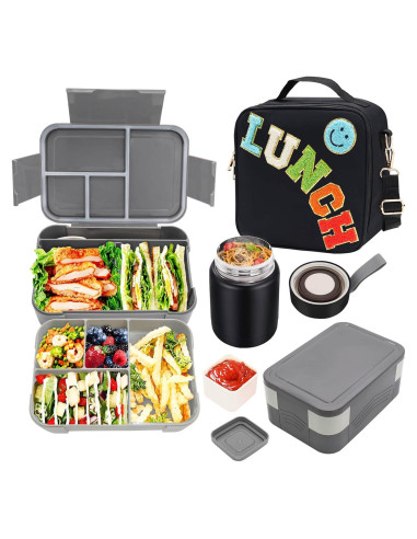 Bolsa de Almuerzo PainZieteg con Caja Bento y Termo 0.3L