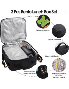 Bolsa de Almuerzo PainZieteg con Caja Bento y Termo 0.3L 2