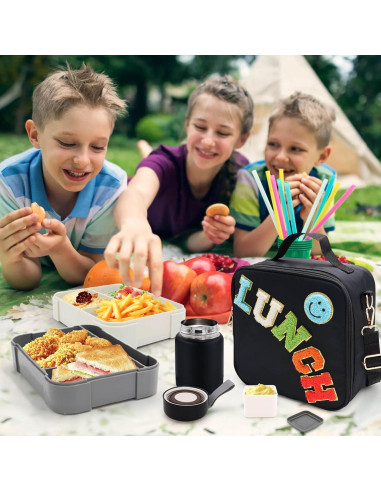 Bolsa de Almuerzo PainZieteg con Caja Bento y Termo 0.3L