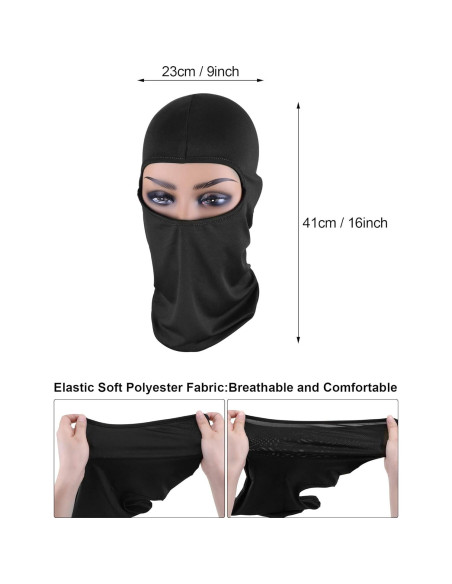 Balaclava Syhood 6 Piezas Protección UV Verano Transpirable