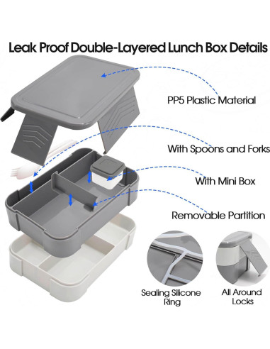 Bolsa de Almuerzo PainZieteg con Caja Bento y Termo 0.3L