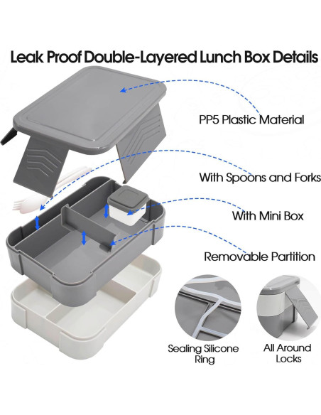 Bolsa de Almuerzo PainZieteg con Caja Bento y Termo 0.3L