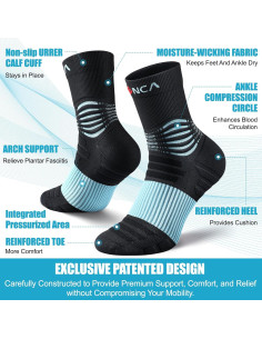 Calcetines de Compresión Médica NEENCA 20-30 mmHg para Tobillo 2