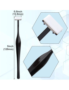 Kit de 24 Cuchillas de Cejas PAGOW - Afeitadora Facial Negra 2