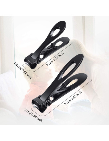 Cortauñas Sobredimensionados Mudder 2 Piezas Acero Inoxidable