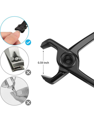 Cortauñas Sobredimensionados Mudder 2 Piezas Acero Inoxidable