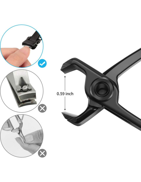 Cortauñas Sobredimensionados Mudder 2 Piezas Acero Inoxidable