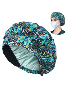 Gorra Bouffant ABAMERICA Ajustable con Botón y Banda Sudor