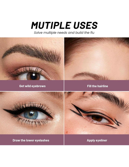 Lápiz de Cejas y Delineador 2 en 1 Pudaier Marrón Frío Lápiz de Cejas y Delineador 2 en 1 Pudaier Marrón Frío