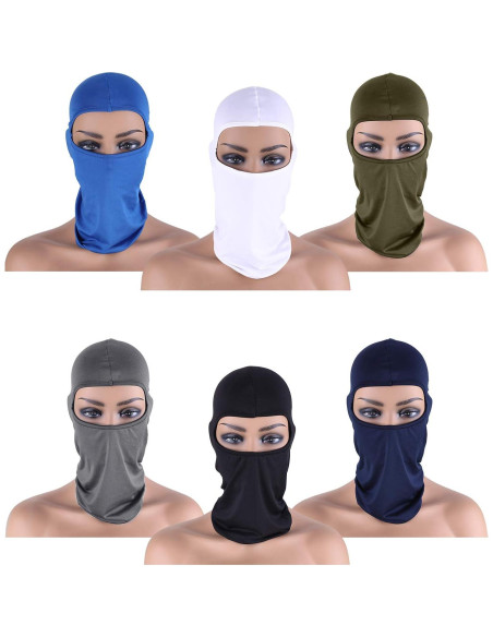 Balaclava Syhood 6 Piezas Protección UV Verano Transpirable