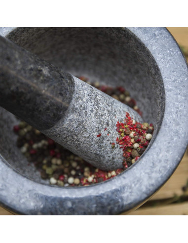 Juego de Mortero y Mano ChefSofi - Granito Negro 1.5 Tazas