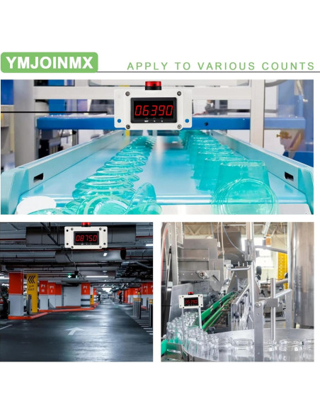 Contador LED Digital YMJOINMX hasta 99999 con Alarma y Sensor Infrarrojo
