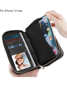 Cartera Doble Cierre HAWEE para Mujer con Soporte Teléfono 17.5x8.9cm 2