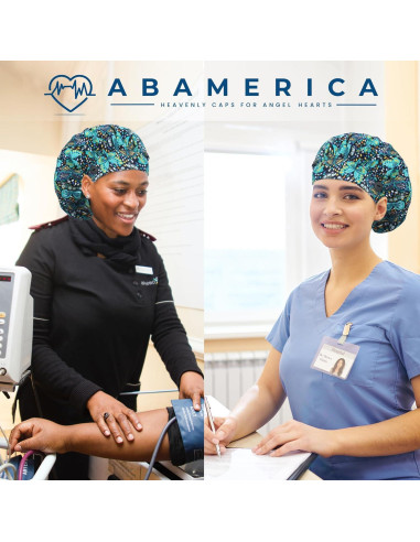 Gorra Bouffant ABAMERICA Ajustable con Botón y Banda Sudor