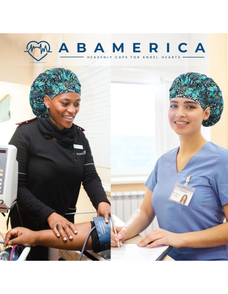 Gorra Bouffant ABAMERICA Ajustable con Botón y Banda Sudor