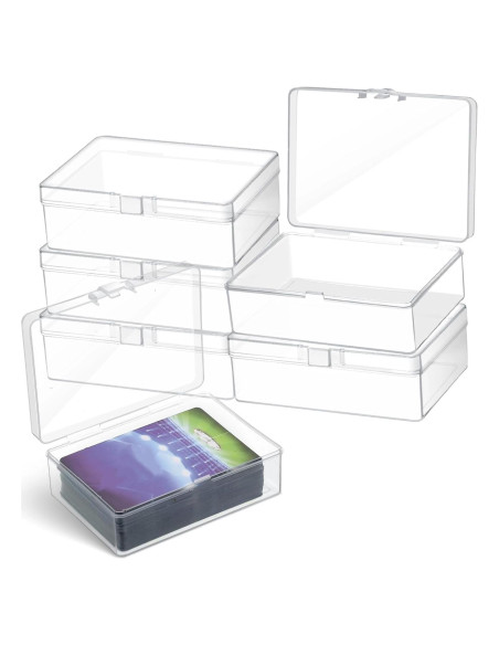 Cajas de Almacenamiento de Cartas Vicenpal - 6 Pcs Transparentes
