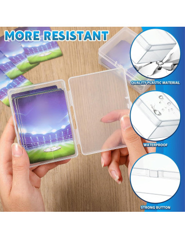 Cajas de Almacenamiento de Cartas Vicenpal - 6 Pcs Transparentes