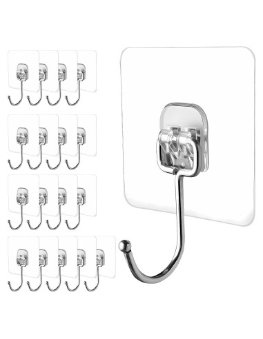 Ganchos Adhesivos Transparentes LGDNNYYY, 18 Piezas, 20kg