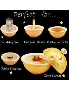 Soporte de Incienso Cerámica Mutochy 4 en 1 Dorado 2