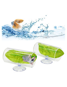 Túnel Acrílico para Peces Betta Hamiledyi - 2 Piezas 7.6x3.8cm