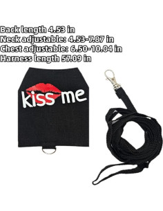 Arnés y Correa Ajustable para Dragón Barbudo Copfeu - Negro 2