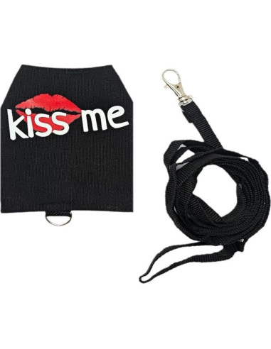 Arnés y Correa Ajustable para Dragón Barbudo Copfeu - Negro