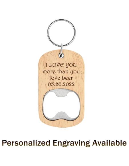 10 Piezas Llavero Abrebotellas de Madera CozyCabin DIY