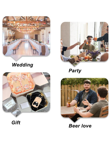 10 Piezas Llavero Abrebotellas de Madera CozyCabin DIY